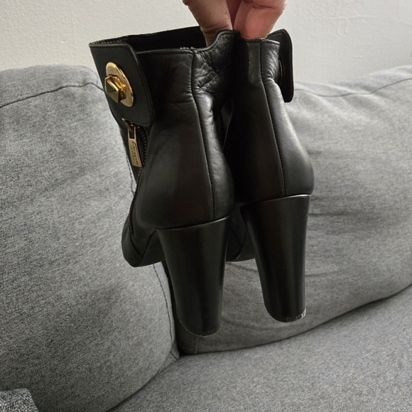 Kurt Geiger London Leather Heeled Peep toe Boots Size 38 #123 - Picture 9 of 10